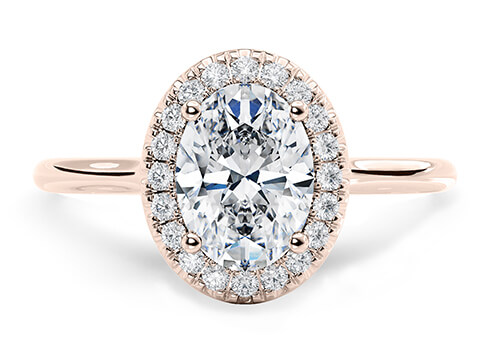 Rossetti in Roséguld set with a Oval cut diamant.