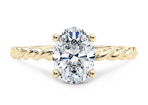 Ascot in Oro Giallo set with a Ovale cut diamante.