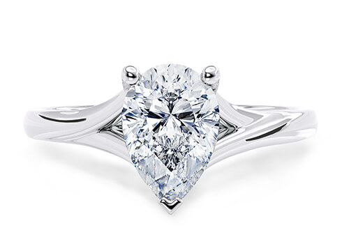Hanover in Hvidguld (9k) set with a Pære cut diamant.