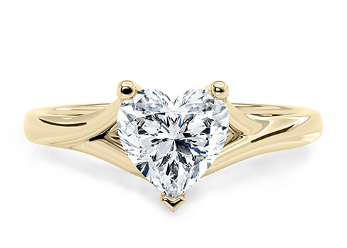 Hanover in Yellow Gold set with a Heart cut diamond.