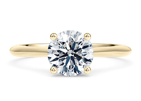 Hope in Žluté zlato set with a Kulaté cut diamant.