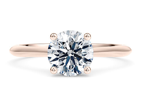 Hope in Rose Gold set with a Round cut diamond.