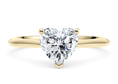 Hope in Yellow Gold (9k) set with a Heart cut diamond.