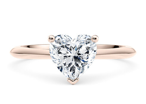 Hope in Rose Gold set with a Heart cut diamond.