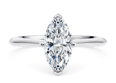 Hope in Platinum set with a Marquise cut diamond.