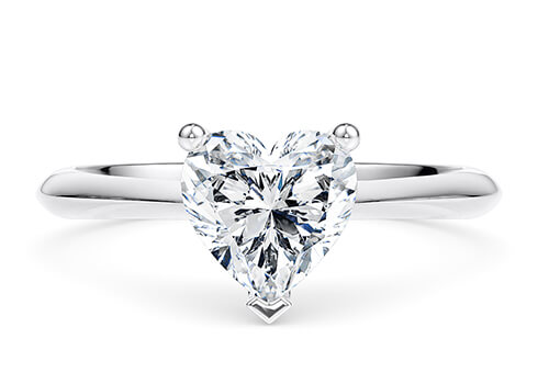 Iris in Valkoinen kulta (9k) set with a Sydän cut timantti.