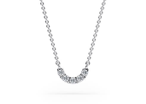 Circlet Necklace in White Gold (9k)