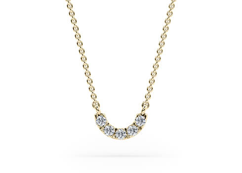 Circlet Necklace in Yellow Gold.