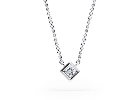 Princess Necklace in White Gold.