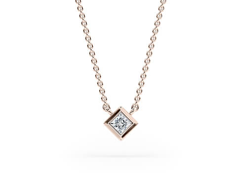 Princess Necklace in Rose Gold.