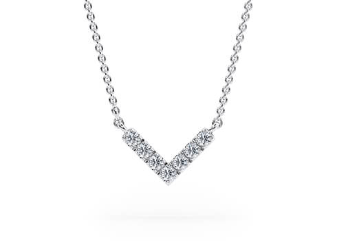 Gala Necklace in Or blanc.