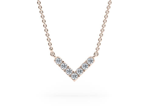Gala Necklace in Rose Gold.