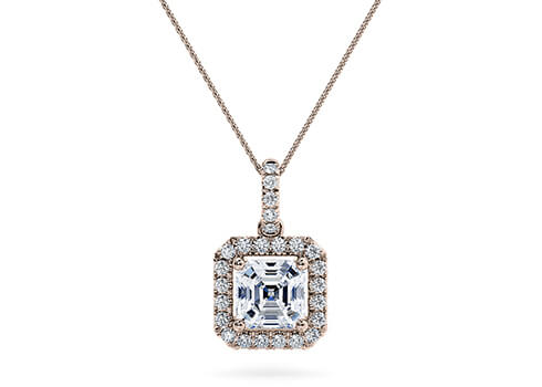 Medici in Różowe złoto set with a Asscher cut diament.