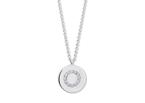 Eden Coin Necklace in Or blanc.
