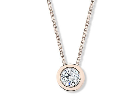 Cascata in Rose Gold set with a Round cut diamond.