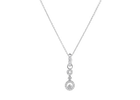 Muse Duet Necklace in White Gold.