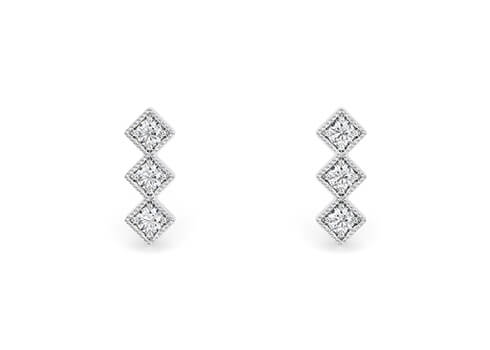 Clara Studs in Hvitt gull (9k)