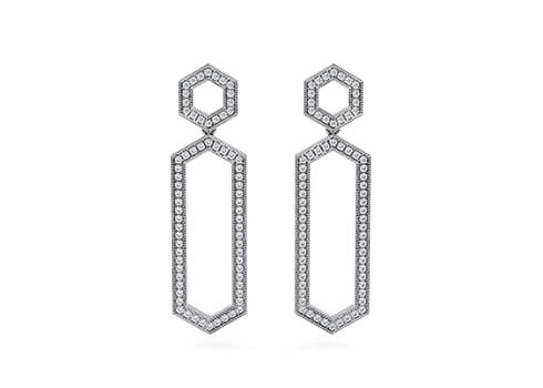 Olympia Drops in Hvitt gull (9k)