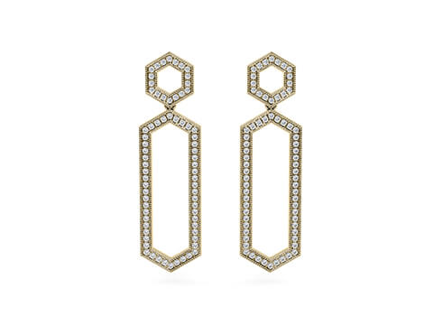 Olympia Drops in Yellow Gold.