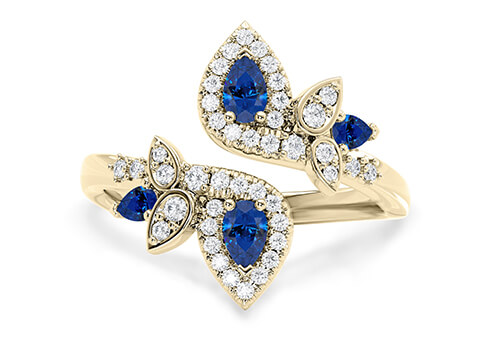 Primrose Gemstone in Keltainen kulta