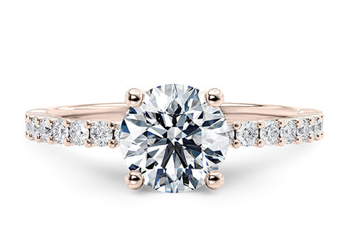 Duchess in Rose Gold set with a Round cut diamond.