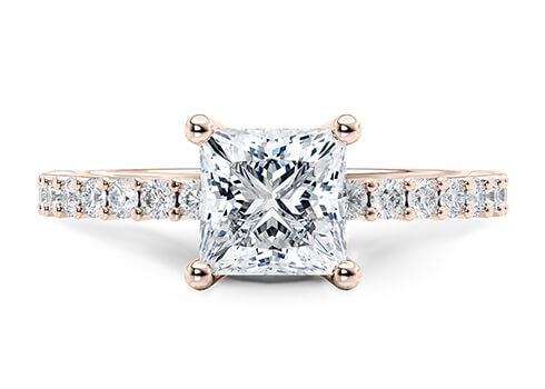 Duchess in Rose Gold set with a Princess cut diamond.