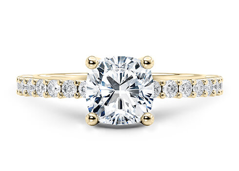 Duchess in Gelbgold set with a Kissen cut diamant.