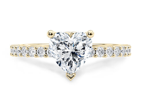 Duchess in Aur galben (9k) set with a Inima cut diamant.