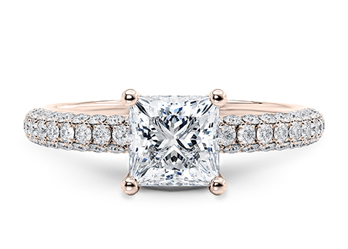 Muse in Rose Gold set with a Princess cut diamond.