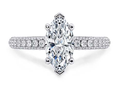 Muse in Platinum set with a Marquise cut diamond.