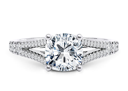 Oxford in Witgoud set with a Cushion cut diamant.