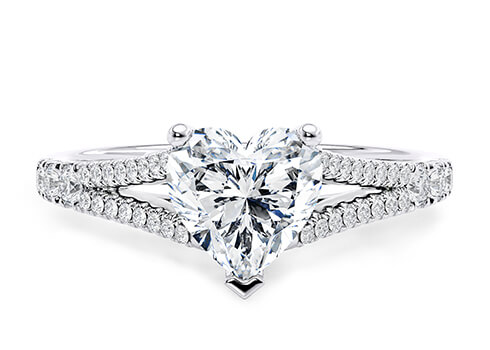 Oxford in Platinum set with a Heart cut diamond.