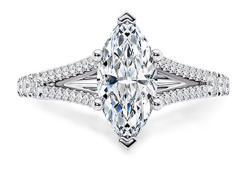 Oxford in Platin set with a Marquise cut diamant.