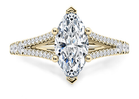 Oxford in Yellow Gold set with a Marquise cut diamond.