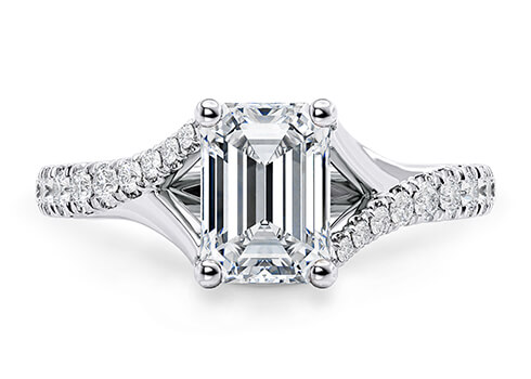 Valentine in Hvidguld (9k) set with a Octagon cut diamant.