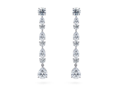 Gaia Drops in Hvitt gull (9k)