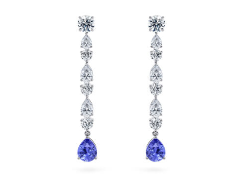 Gaia Tanzanite Drops in 白金.