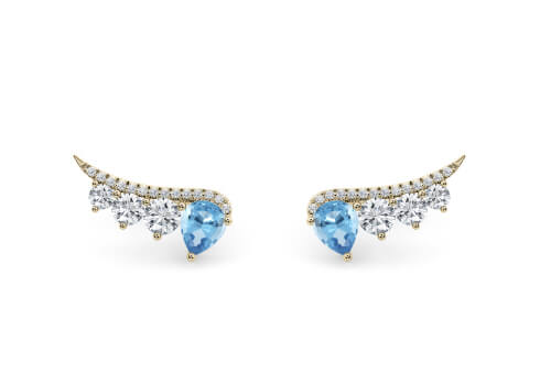 Gaia Aquamarine in Yellow Gold.