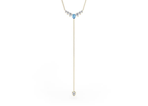 Gaia Aquamarine in Gult guld (9k)