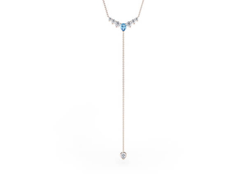 Gaia Aquamarine in Růžové zlato