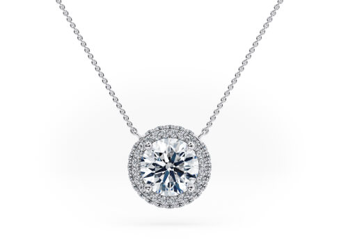 Muse in Oro bianco (9k) set with a Rotondo cut diamante.