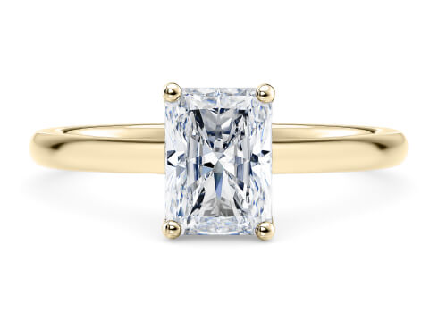 Paloma Engagement Ring in Gelbgold (9k) set with a Radiant cut diamant.