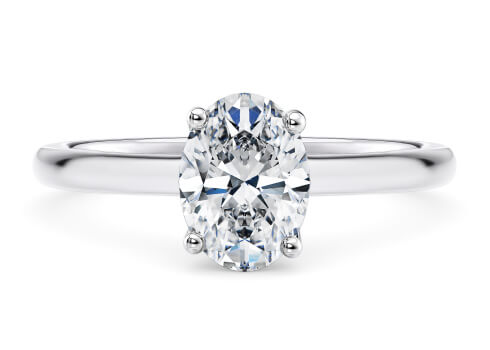 Paloma Engagement Ring in Or blanc.