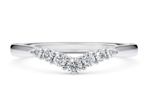 Delphine Eternity Ring in Or blanc.