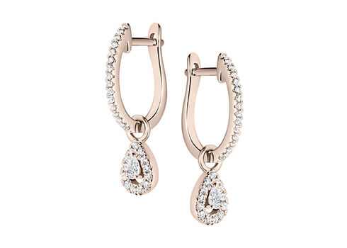 Glissade Allegro Drops in Or rose