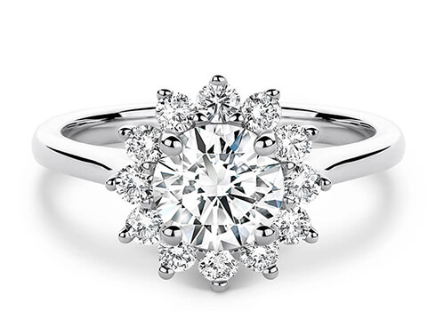 Edwardia in Platinum set with a Kulaté cut diamant.