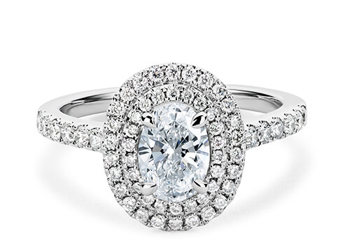 Empress in White Gold set with a Oval cut diamond.