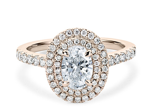 Empress in Roséguld set with a Oval cut diamant.