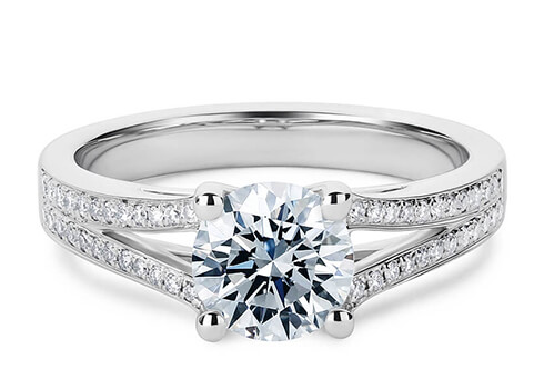 Dette design passer kun til en central diamant eller ædelsten på over 0,50ct.
