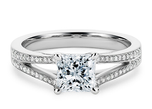 Anillos De Compromiso Diamante De Corte Princesa | 77 Diamonds